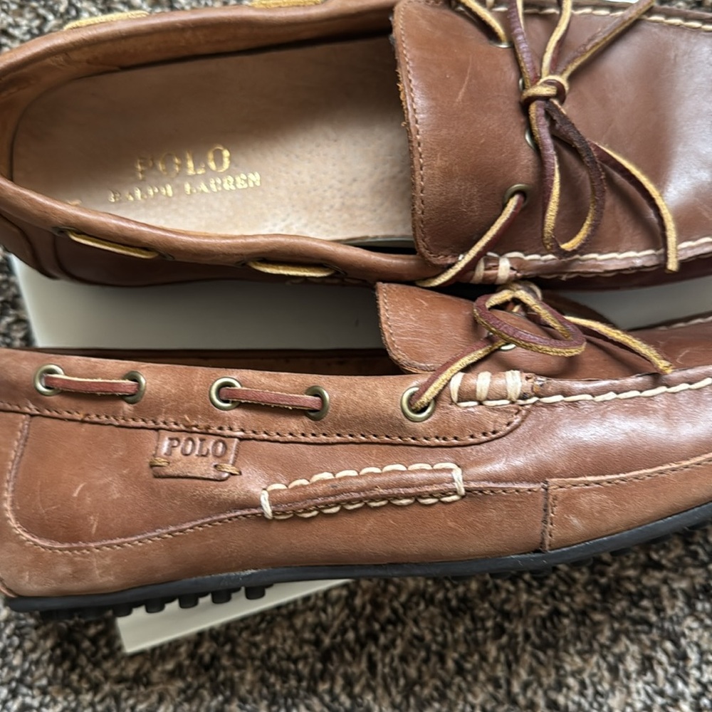 Polo by Ralph Lauren Tan Leather Loafers - Picture 3 of 7